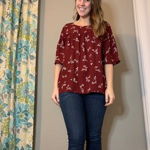 LOFT Tie Back Blouse